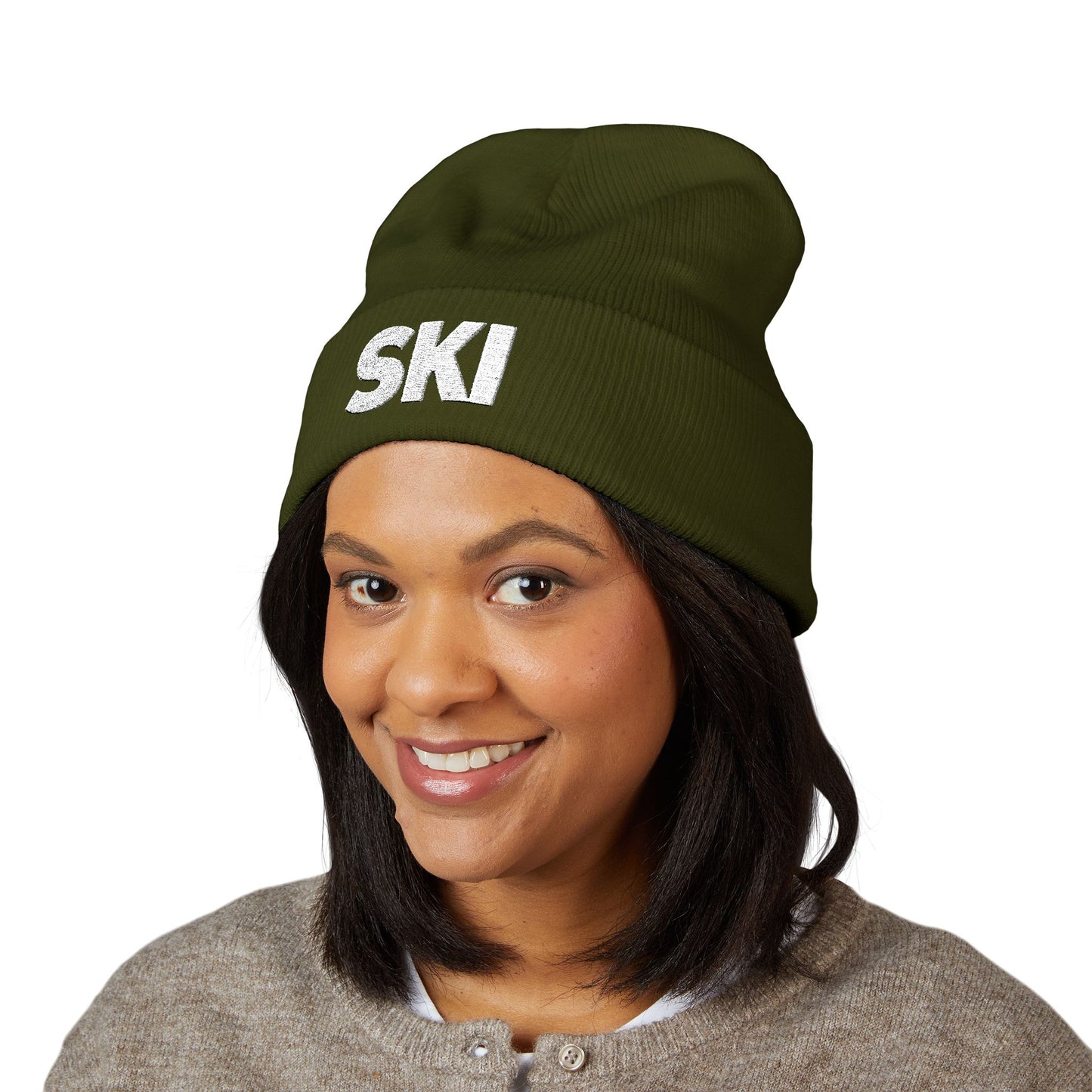 SKI Embroidered — Knit Hat
