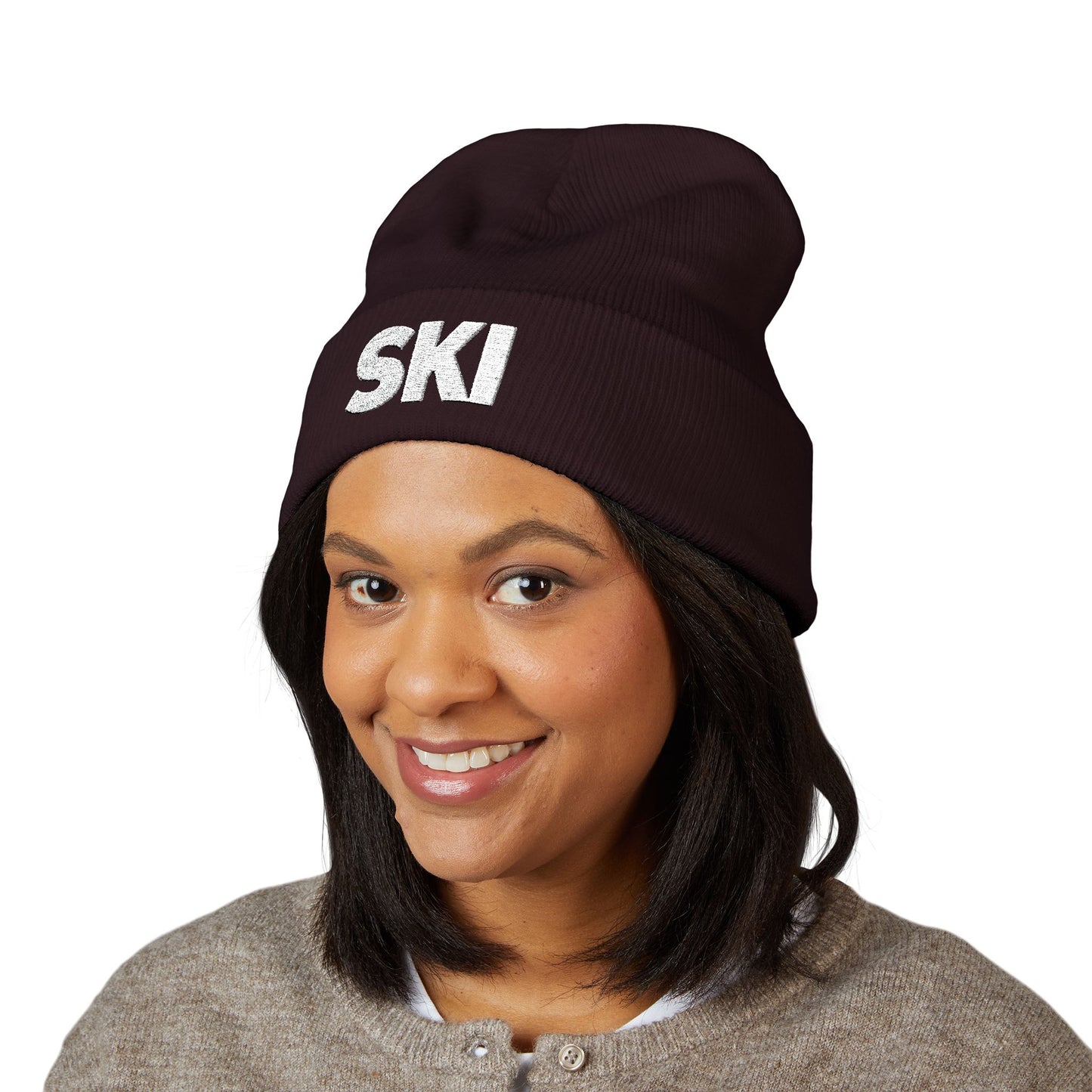 SKI Embroidered — Knit Hat
