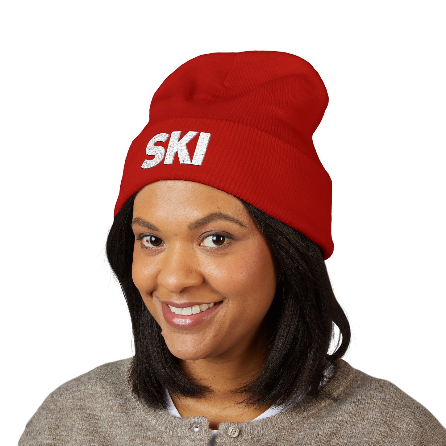 SKI Embroidered — Knit Hat