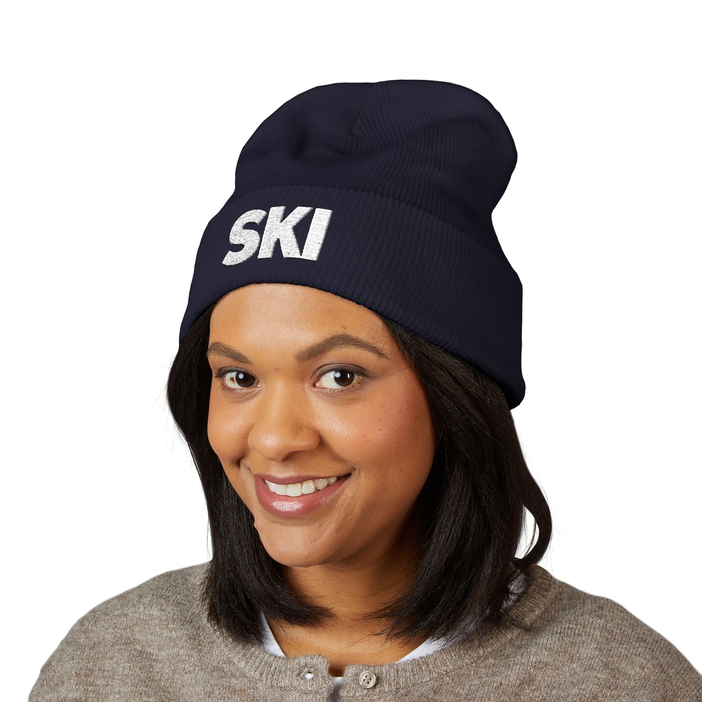 SKI Embroidered — Knit Hat